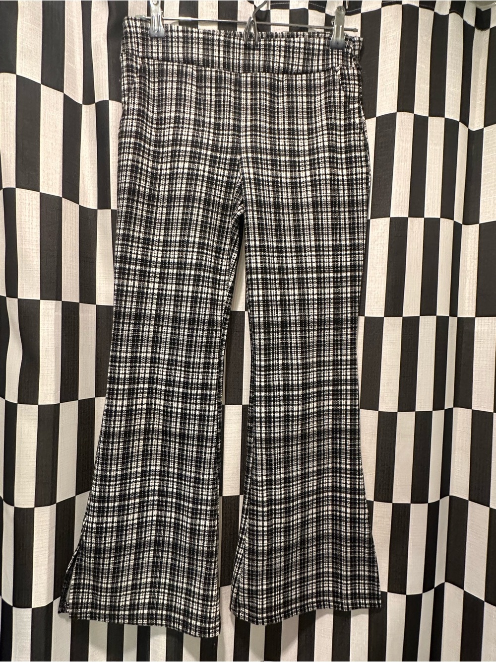 Art Class Flared Checkered Pants